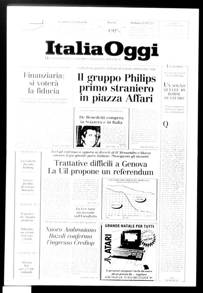 Italia oggi : quotidiano di economia finanza e politica